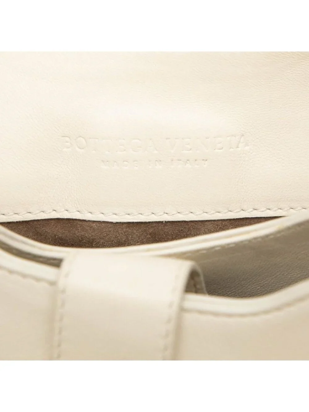 Bottega Veneta Intrecciato Napoli 2-Way Shoulder Bag Off White Leather